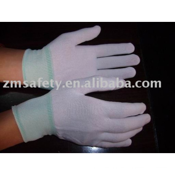 Guantes con ajuste superior de PU de fibra de carbono antiestática